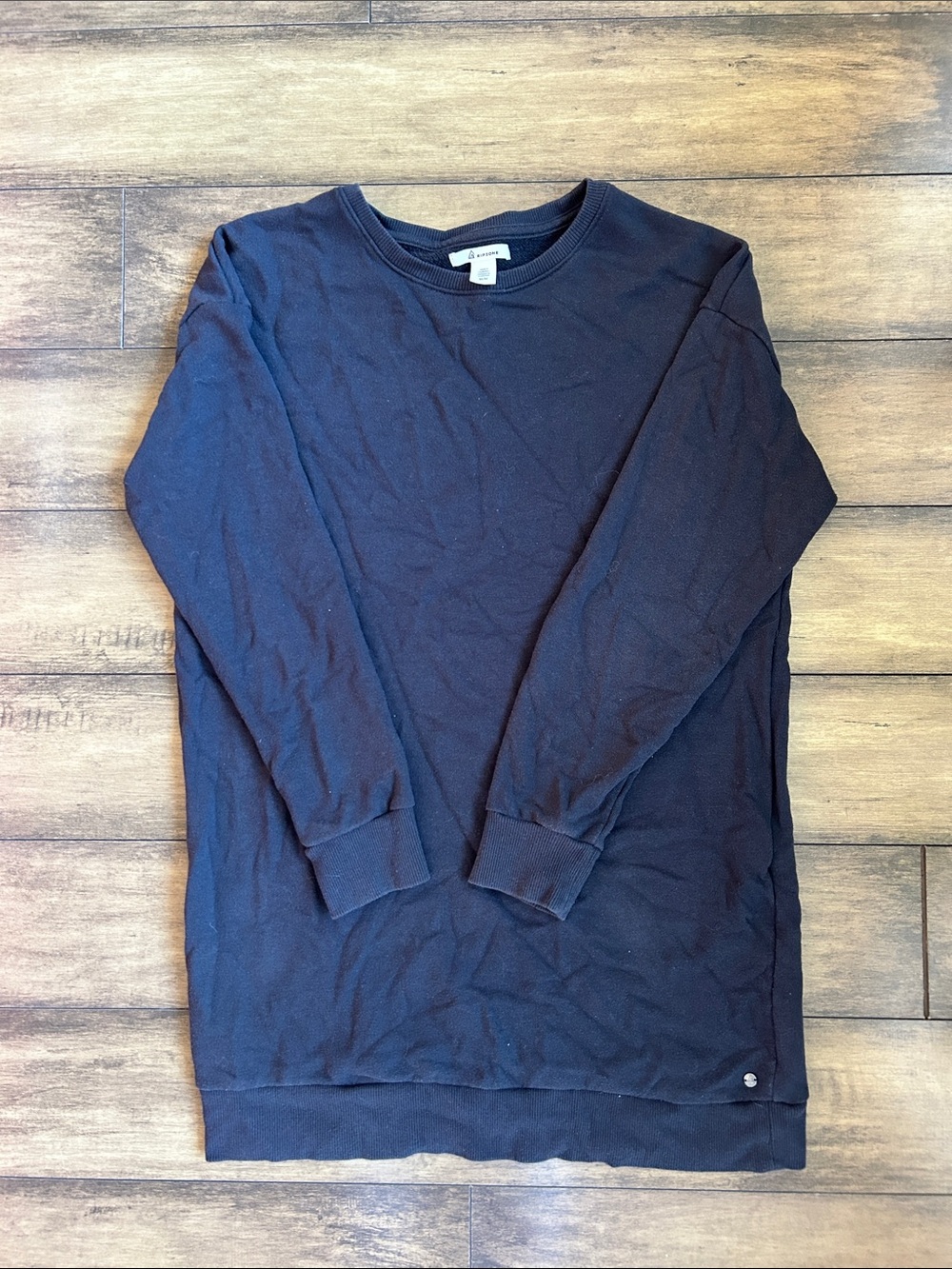 Women’s black Crewneck Sweatshirt Dress